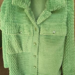 Dance & Marvel textured vibrant green coat